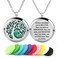 Aromatherapy Essential Oil Diffuser Necklace 316L Stainless Steel Locket Pendant with 24 Inch Chain