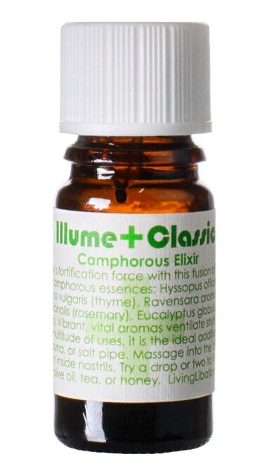 Living Libations  Organic Illume Classic Camphorous Elixir  Natural Wildcrafted Vegan Clean Beauty 017 fl oz  5 mL