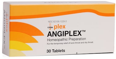 UNDA Angiplex  Homeopathic Remedy to Support Temporarily Relief of Sore Throat  30 Tablets