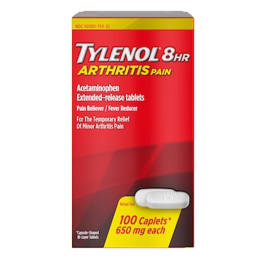Tylenol 8 Hour Arthritis Pain Tablets with Acetaminophen for Joint Pain 100 ct