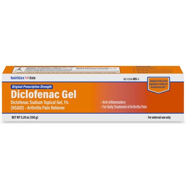 HealthCareAisleDiclofenac Gel 1 Arthritis Pain Relief  150 g tube  Original Prescription Strength NSAID