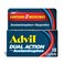 Advil Dual Action Coated Caplets with Acetaminophen 250 Mg Ibuprofen and 500 Mg Acetaminophen Per Dose 2 Dose Equivalent for 8 Hour Pain Relief  18 Count