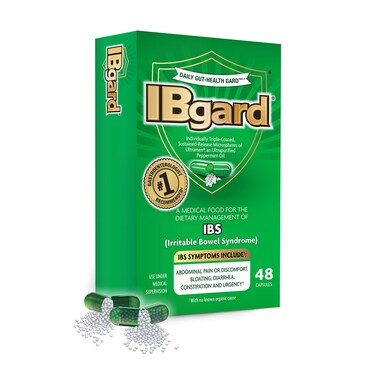 IBgard Gut Health Supplement Peppermint Oil Capsules for Abdominal Comfort 48 Capsules Packaging May Vary