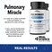Offers Pulmonary Miracle COPD relief for shortness of breath wheezing and cough