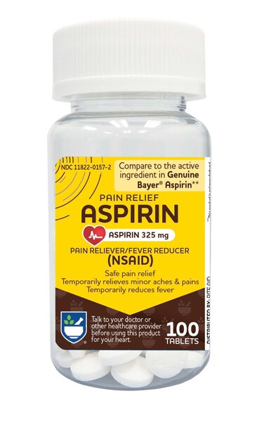 Rite AidAspirin Tablets 325 mg  100 Count  NSAID Pain Relief  Pain Reliever  Fever Reducer  Arthritis Pain Relief  Headache Relief  Migraine Medicine