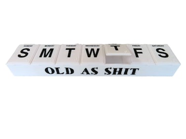 Clear Canyons OverSized Funny Pill Box for Over The Hill Birthday Gag Gift for Men or Women