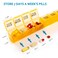 XL Large Monthly Pill Organizer 4 Weeks 28 Day Pill Organizer Weekly Big Compartment with Travel Case 7 Day Pill Dispenser 4 Times a Day Medicine Organizer Box for Vitamin Fish Oil