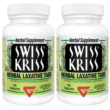 Modern Natural Products Swiss Kriss Herbal Laxative Tablets  120 Each Pack of 2