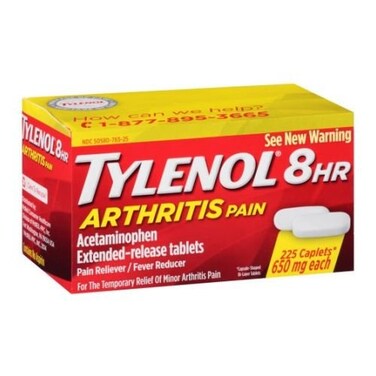 Tylenol 8 Hour Arthritis Pain Reliever Fever Reducer Extended Release Caplet 225 Count