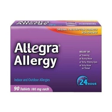 AllegraAllergy Original Prescription Strength 180mg  90 Count