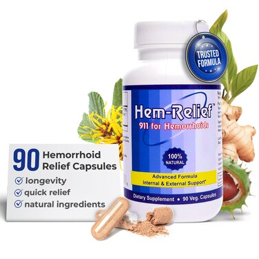 Western Herbal  Nutrition 911 Natural Hemorrhoid Pills Eases Itching Burning  Discomfort Effective Hemorrhoid Treatment and Capsules Hemorrhoid Shrinking Treatment 90 Veg Cap