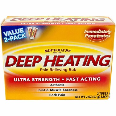 Mentholatum Deep Heating Pain Relieving Rub Ultra Strength 2 Tubes each Pack of 5
