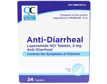 Quality Choice AntiDiarrheal Loperamide HCI Tablets 2 mg 24 Caplets