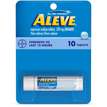 Aleve Tablets with Naproxen Sodium 220mg NSAID Pain RelieverFever Reducer 10 Count