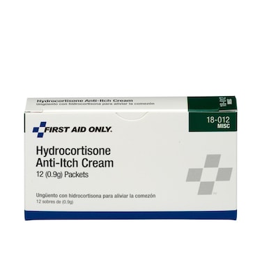 First Aid Only 18012 Hydrocortisone Cream Packets 12 Count