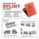 RHINO RESCUE First Aid Splint 36 X 43 OrangeGray Keep Bones in Position 1 Folded