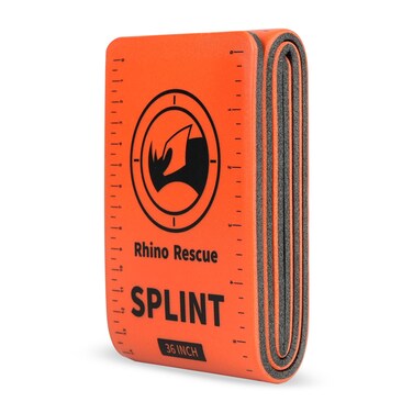 RHINO RESCUE First Aid Splint 36 X 43 OrangeGray Keep Bones in Position 1 Folded