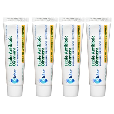 4 Pack Globe Triple Antibiotic First Aid Ointment 1 oz First Aid Antibiotic Ointment 24Hour Infection Protection Wound Care Treatment for Minor Scrapes Burns and Cuts