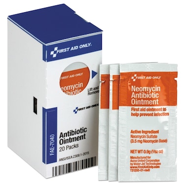 First Aid Only FAE7040 SmartCompliance Refill Antibiotic Ointment Packets 20 Count