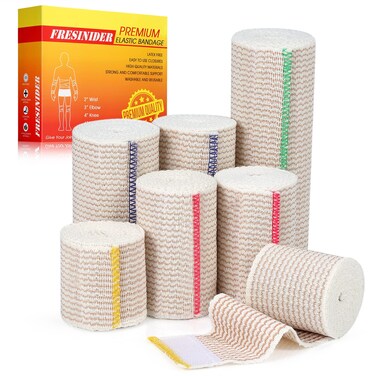 Premium Elastic Bandage Wrap 7pack Self Adhesive Cotton Latex Free Compression Bandage Wrap with Touch Closure at Both Ends Support  First Aid for Sports Medical and Injury Recovery
