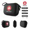 Mini First Aid Kit 100 Pieces WaterResistant Hard Shell Small Case  Perfect for Travel Outdoor Home Office Camping Hiking Car Black