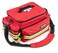 Scherber First Responder FullyStocked Professional Essentials EMTEMS Trauma Kit  HSAFSA Approved  Reflective Bag w8 Zippered Pockets  Compartments  200 First Aid Supplies  Red