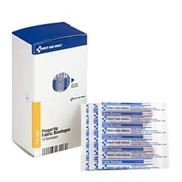 PacKit by First Aid Only Fingertip Fabric Bandages 10 Count