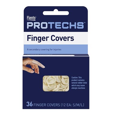 Flents First Aid Finger Cots Protects Finger While Healing From Injury 36 Count