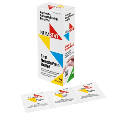 Antiseptic Numbing Wipes for Needle Pain Relief 2In1 Formula with Benzocaine Isopropyl Alcohol and Menthol  30 Prep Pads