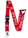 Red First Aid Lanyard with Safety Breakaway and Detachable Clip