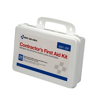 First Aid Only 930125P 25Person Contractors Emergency First Aid Kit for Home Renovation Job Sites and Construction Vehicles 176 Pieces