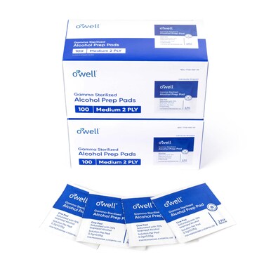 Alcohol Wipes 100 Count 2 Pack Medical  Professional Sterile Alcohol Prep Pads Individually Wrapped 2Ply Antiseptic Alcohol Pads for First Aid Kits  Personal Use 2pk 100 Surgical Alcohol Swabs