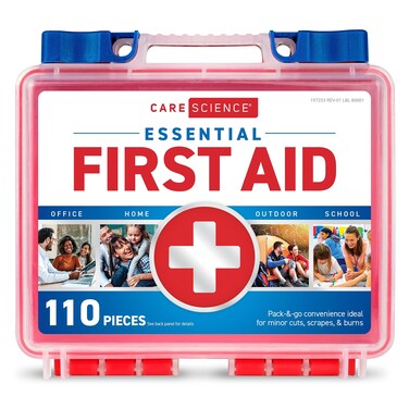 Care Science First Aid Kit 110 Pieces  Professional Use for Travel Work School Home Car Survival Camping Hiking and More