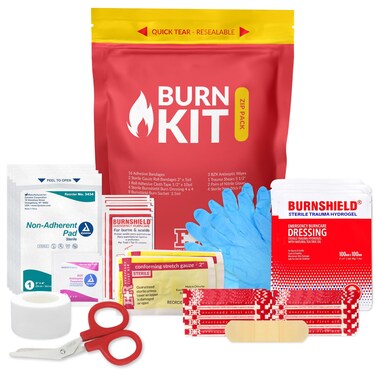 Ever Ready First AidEmergency Burn Kit in Compact First Aid AllPurpose Resealable Pack for Home Office  Travel