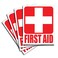 4 First Aid Kit Sticker Sign Self Adhesive Decal 5x4 for Car Office or Business Emergency First Aid Kit Sign