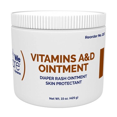 Dynarex Vitamins A  D Ointment Ointment with Vitamin A and Vitamin D Skin Protectant for Diaper Rash and Discomfort White 15 oz Jar