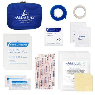 Stop Bleeding Quick Kit  Firstaid with AllaQuix Stop Bleeding Gauze Blood clotting Bandage Deluxe