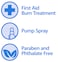 Globe Burn Spray Lidocaine 2 Topical Anesthetic Pain Relief and Numbing 2 oz Spray Bottle
