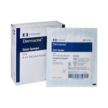 Kendall Dermacea Gauze Sponge 4X4X12 STERILE
