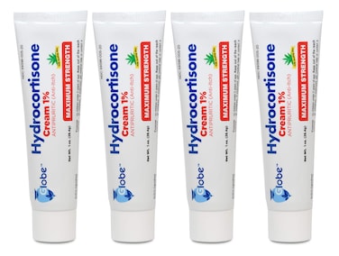 Globe 4 Pack Hydrocortisone Maximum Strength AntiItch Cream 1 wAloe Intensive Formula for Redness Rash Bug  Mosquito Bites Eczema Hemorrhoids Sensitive Skin Instant Itch Relief1 oz Tube