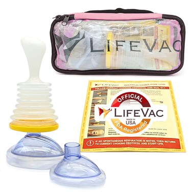LifeVacPink Travel Kit  Portable Suction Rescue Device First Aid Kit for Kids and Adults Portable Airway Suction Device for Children and Adults