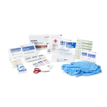 MooreBrand First Aid Kit 10Person Emergency Supplies Portable Case  Medical Supplies to Treat Minor Injuries 3 in x 5 in x 8 in 1 Count