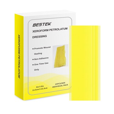 Medical Xeroform Petrolatum Dressing 5x9 Wound Dressing NonAdherent Gauze Pads  Soft Fine Mesh Gauze Patch for Wound Care Burns Lacerations  Skin Grafts  Pack of 25