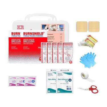 Ever Ready First Aid Basic Burn Kit with Burn Gel  Dressing for Common Burns and Scalds