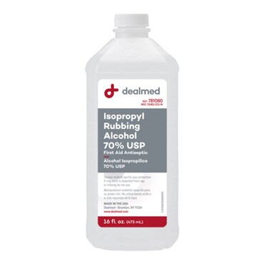 Dealmed Isopropyl Rubbing Alcohol 70 USP First Aid Antiseptic 16 fl oz 1 Pack
