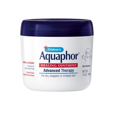 AquaphorChildrens Advanced Therapy Healing Ointment 41 Petrolatum Skin Protectant First Aid Ointment for Minor Wound Care Chapped or Cracked Skin and Lips 14 Oz Jar