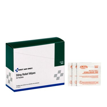 First Aid Only  G326GR Insect Sting Relief Pad 50 Count Box