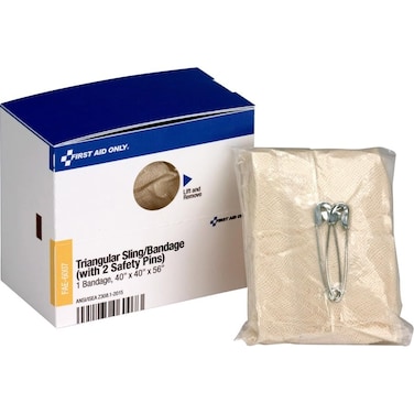 First Aid Triangular SlingBandage 40 x 40 x 56 2 Safety Pins1 BandageBox