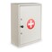 Large DualLock Medicine Cabinet  Wall Mounted  Secure Steel Medicine Pills  First Aid Kit  Emeergency Kit Box with Locks for Home Office  School Use White