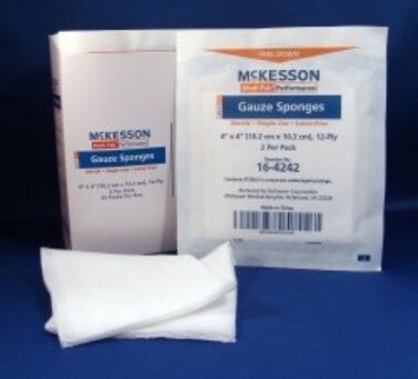 MCKESSON Sponge Dressing MediPak Performance Cotton Gauze 12Ply 4 X 4 Square 164242 Sold Per Box